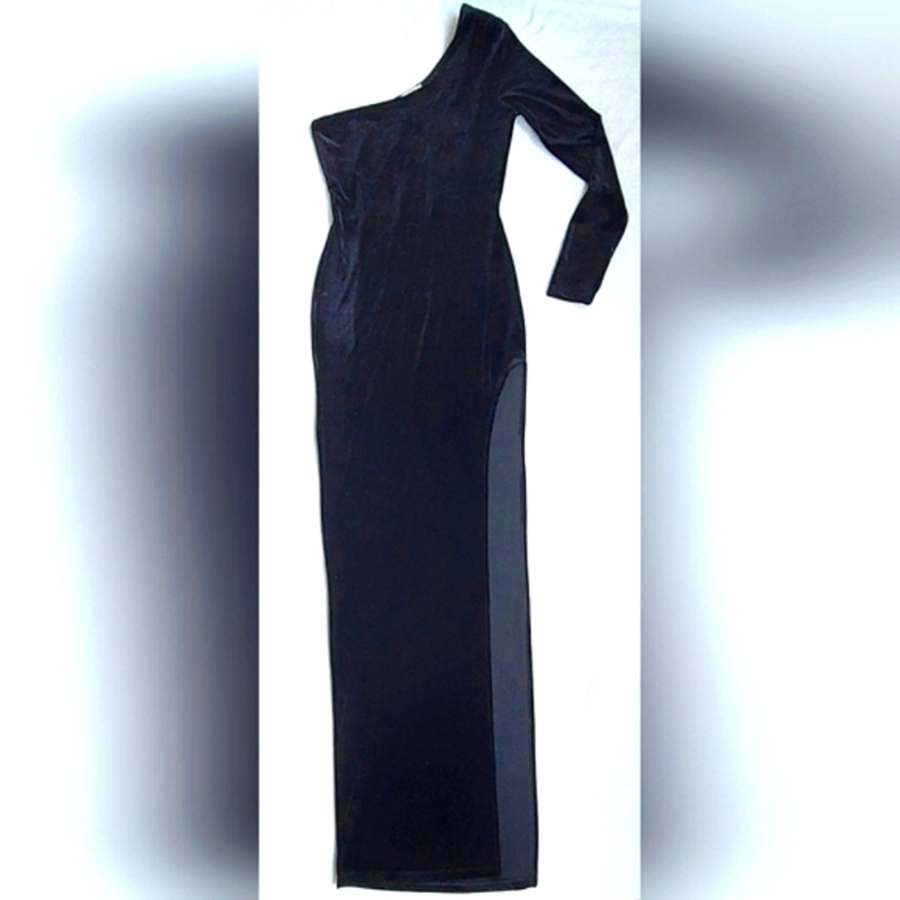 a'gaci Black One Shoulder Dress
